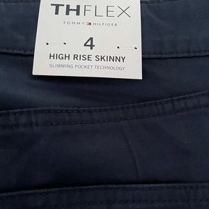 Navy Blue Tommy Hilfiger High Rise Skinny Slack